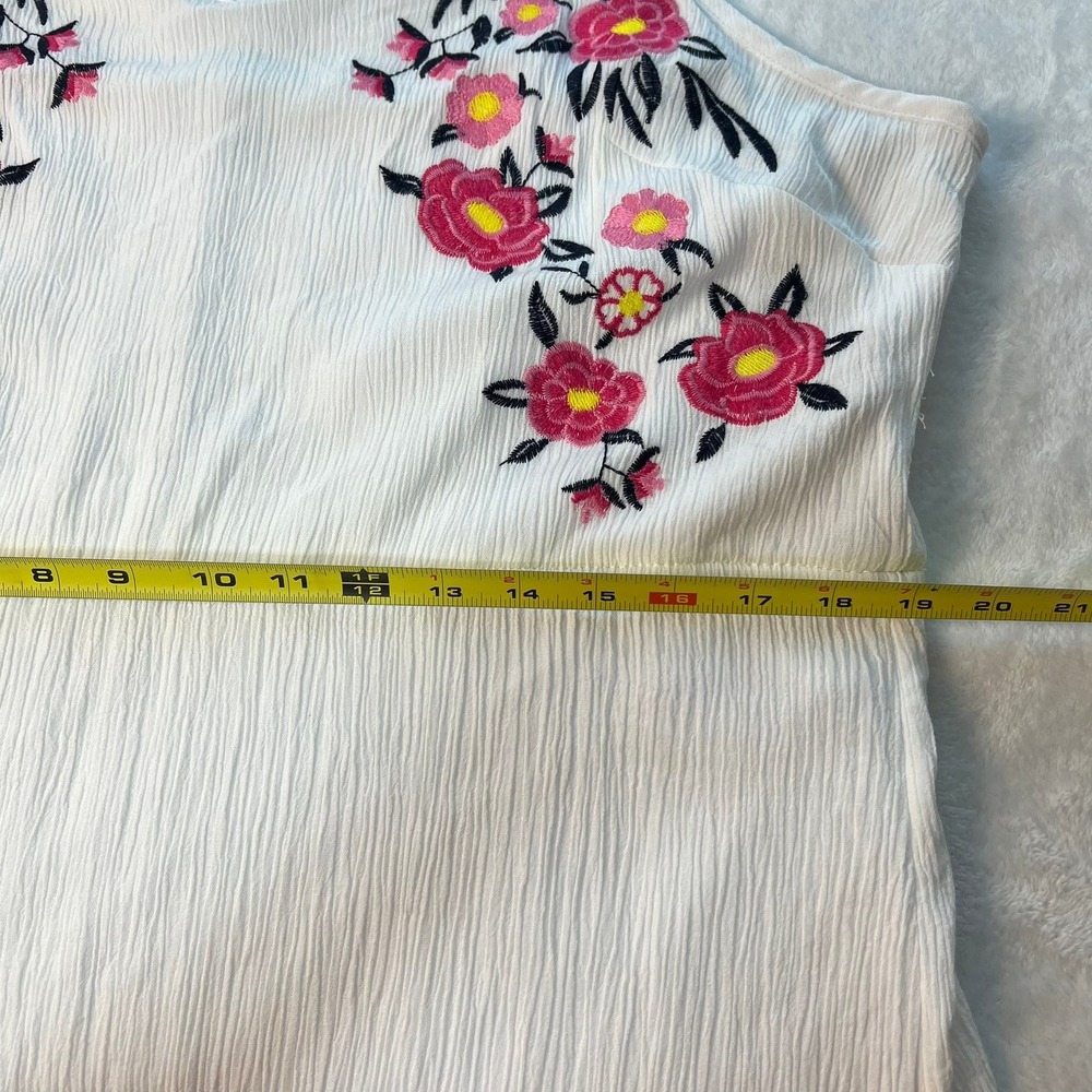 Kelly Renee White Floral Embroidered Midi Dress Womens XXL 2XBoho Cottagecore - Picture 8 of 9